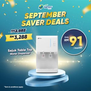 NESH Sejuk Table Top Hot & Cold Water Purifier